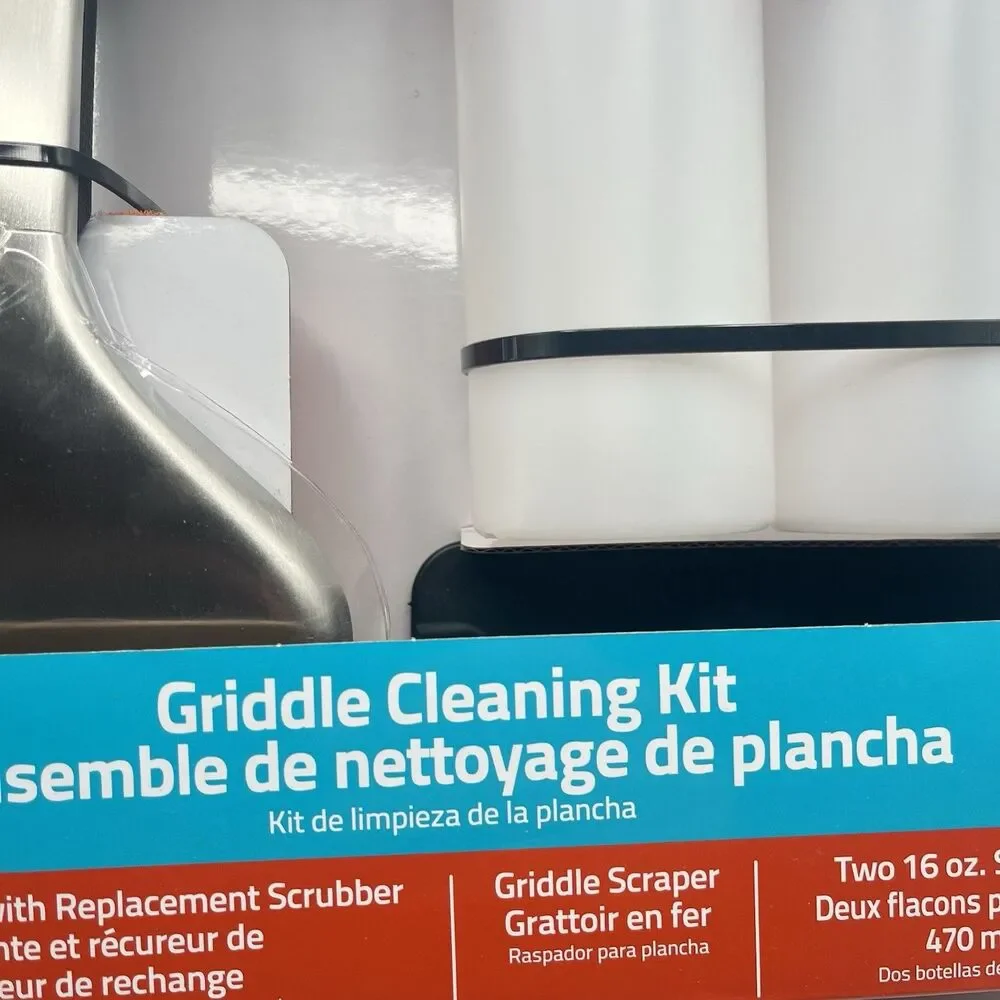 LoCo Cookers Griddle Cleaning Kit, Griddle & Grill Scrubber, Scraper, 2 bottles